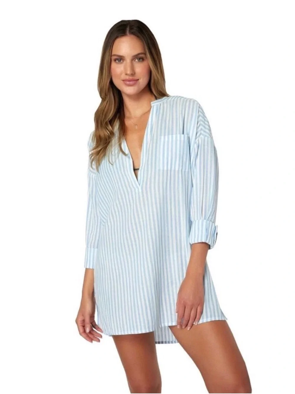O’Neil Blue Stripe Women’s Swim Cover-Up Tunic